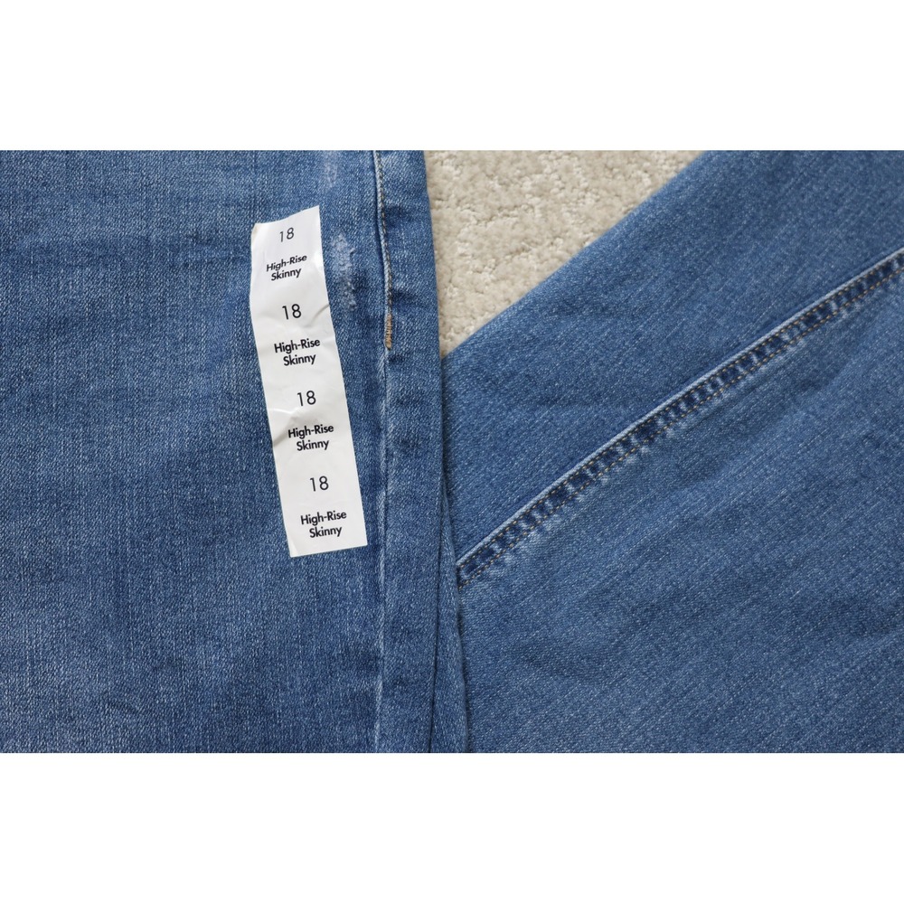 Ava & Viv Womens High-Rise Skinny Jeans Medium Wash Blue Stretch Size 18R - Picture 2 of 5